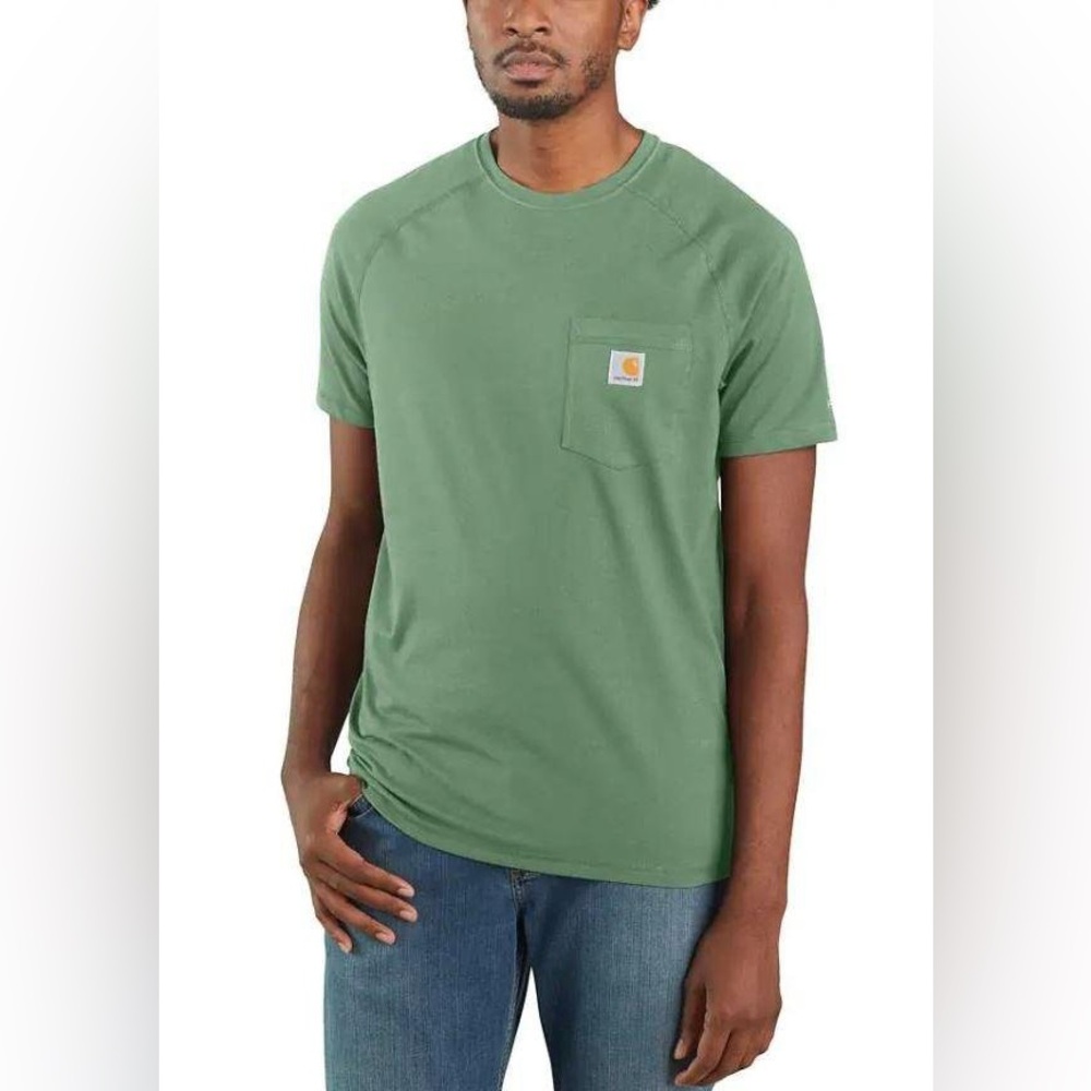 Carhartt Men’s Relaxed Fit Green Tee 2-Pack (Two Shirts!) - Picture 2 of 7